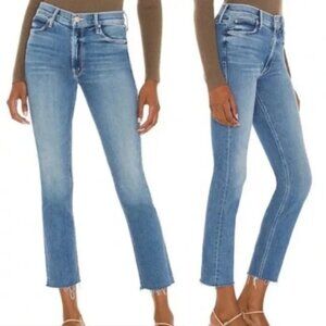 Mother Mid Rise Dazzler Ankle Fray Jeans In Hey Sun - SIZE 27